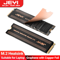 JEYI Graphene M.2 SSD Heat Sink, Dual-Layer Graphene and Copper Foil Design Cooler Radiator for Laptop PC NVMe NGFF 2280 Drive