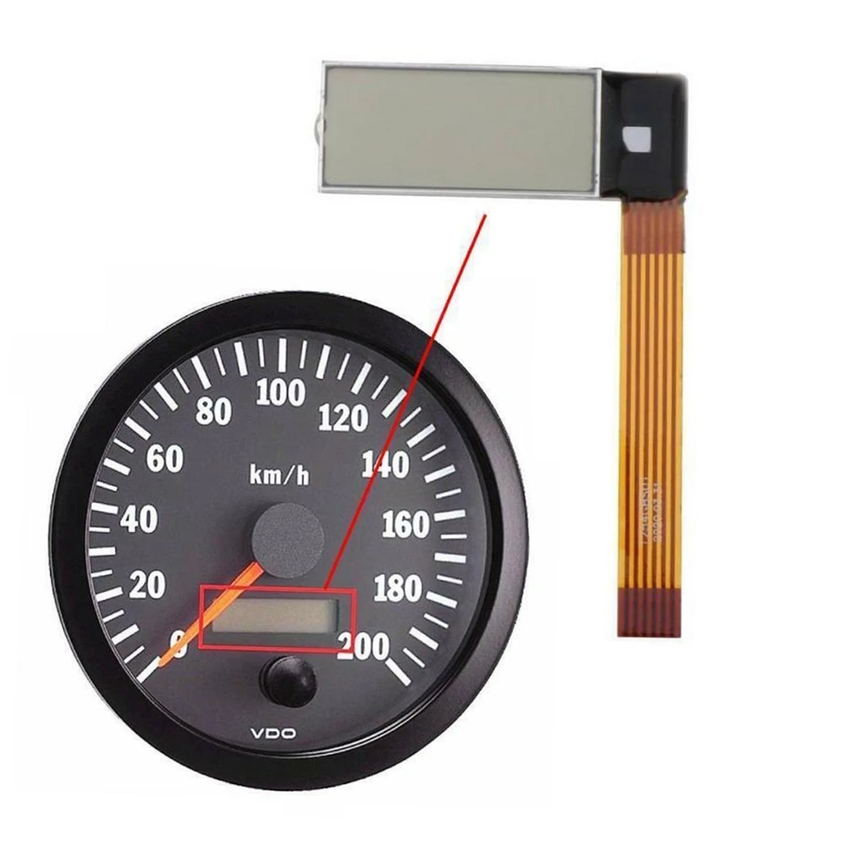 AU33-For Volvo Penta Marine Yanmar Tachometer Hour Meter LCD Display & Ribbon