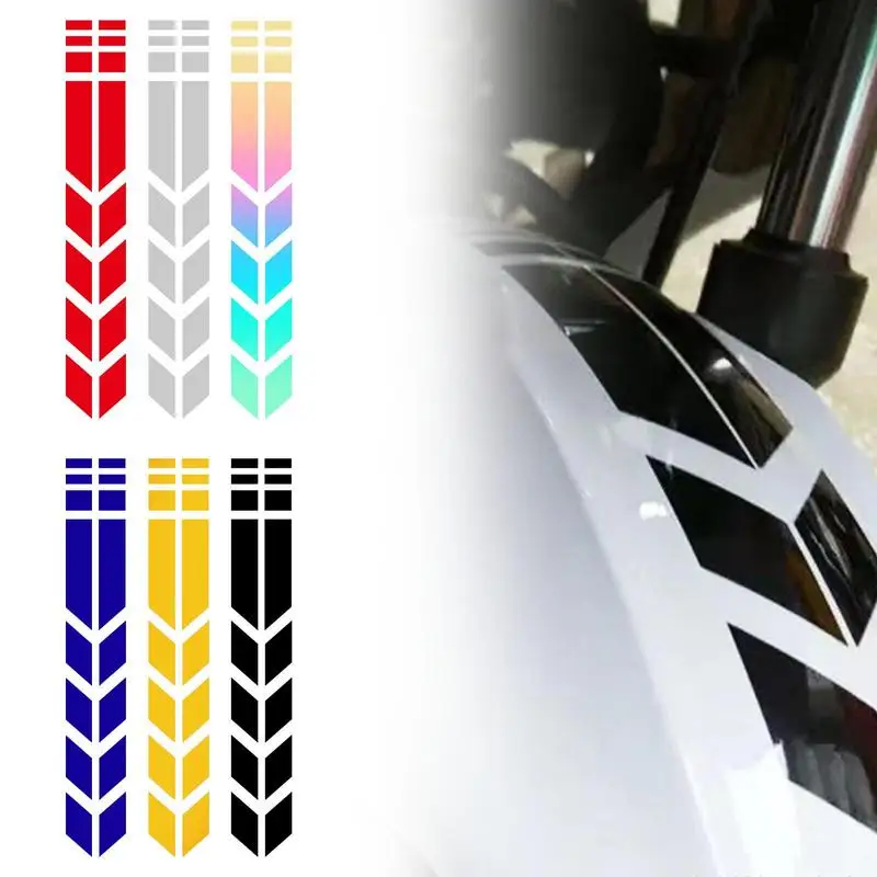 Reflective Stickers Motorcycle Refit Sticker Motorbike Arrow Stripe Stickers Decals Decorative Sticker Motorcycle Mudguard Paste