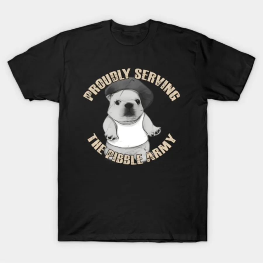 

Proudly Serving The Pibble Army Dog T-shirt For Men Women 100% Cotton T Shirts Short Sleeve Tops 1212-2