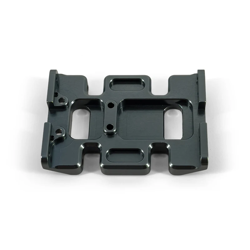 Axial Scx10 Upgrades Parts Metal Aluminum Alloy Chassis Gearbox Mount Transmission Holder Skid Plate For 1/10 Rc Car Accessories