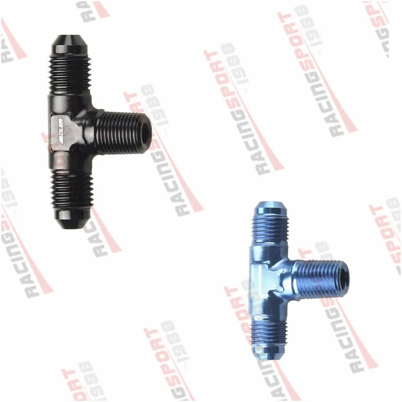 

AN4/AN6/AN8/AN10 To 1/8" 1/4" 3/8" 1/2" NPT Flare Tee T-piece Fitting Adapter Aluminum Black/BLUE