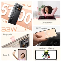 6.88-Inch Android Smartphone 5G Cubot X100, Dimensity 7025, 6nm, 2.5GHz, 16GB(8+8), 256GB, 64MP Camera, 5100mAh Battery, NFC 6