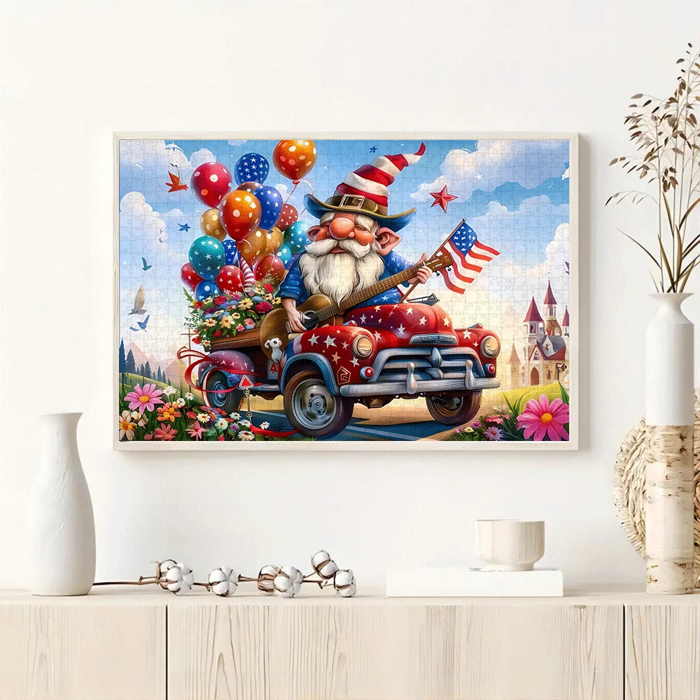 1000pcs Independence Day Themed Jigsaw Puzzle | Large Puzzle for Adults, Family Interactive Game, Home Decor, Brain Challenge,