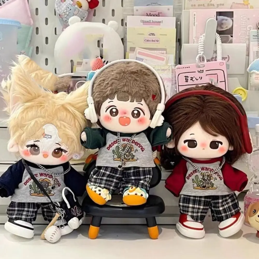 Cool Hip-hop Style Doll Clothes for 20cm Idol Star Cotton Doll Fashion Doll Dress Up Set DIY No Attributes Dolls Accessories