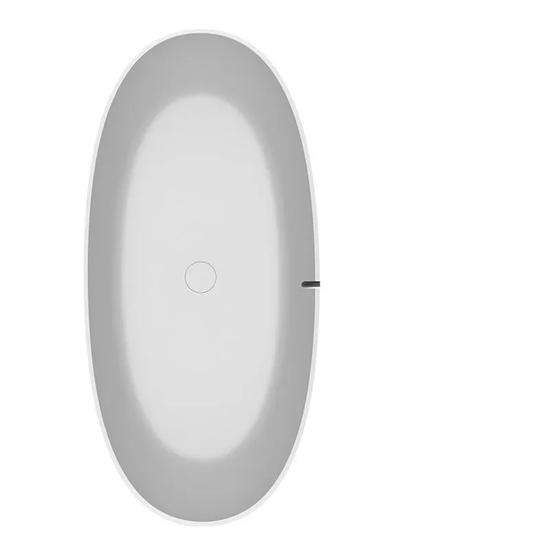 

Light luxury polymer artificial stone oval bathtub Small apartment integrated independent Internet celebrity double family batht