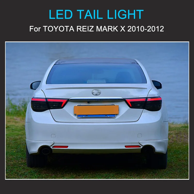 1 Pair Tail Light Assembly for TOYOTA Reiz Mark X 2010 2011 2012 Taillights Plug and Play LED Running Turning Rear Tail lights