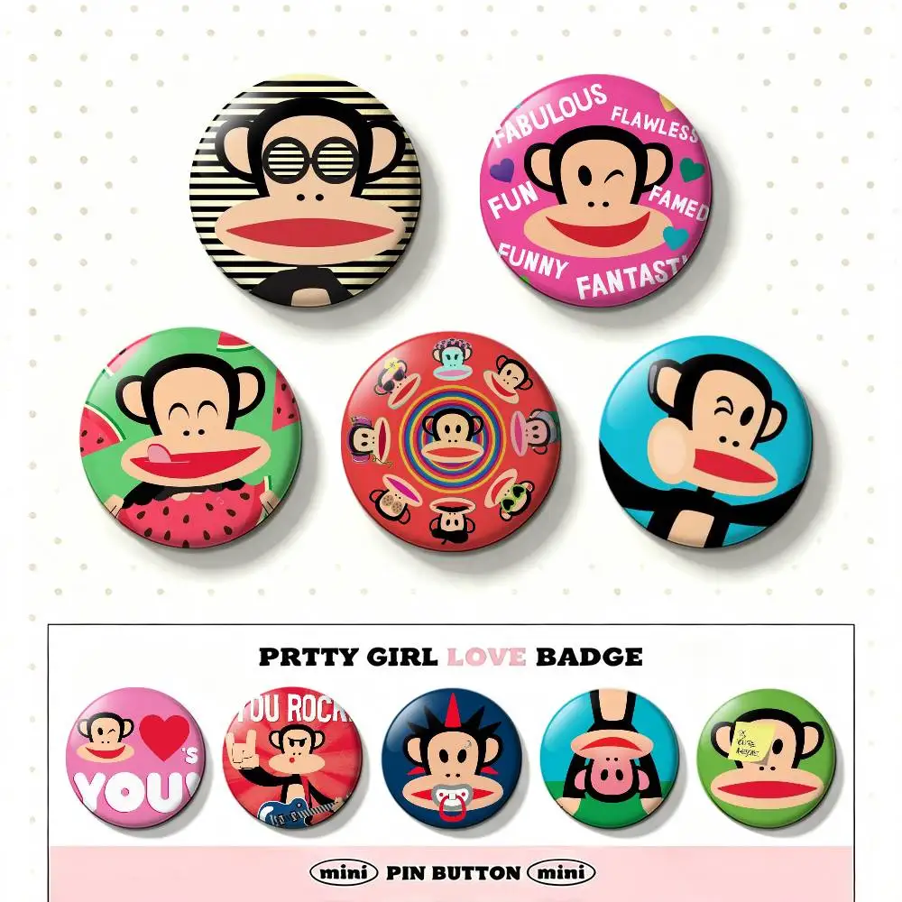 Anime P-Paul F-Frank Laser Badge Creative Pins Brooch for Bag Clothes Hat Decor Gifts Fans Collect