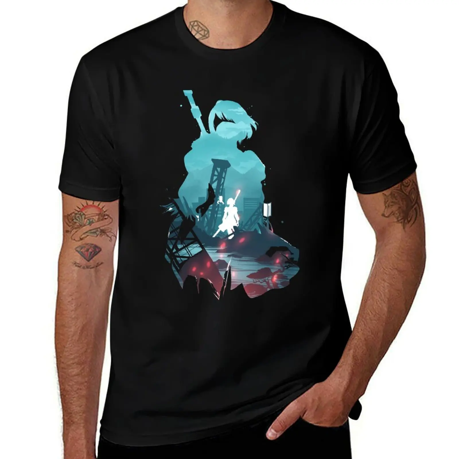 

Nier Automata 2B waifu T-Shirt t shirts for man graphic funny g man t shirts for men T-Shirt