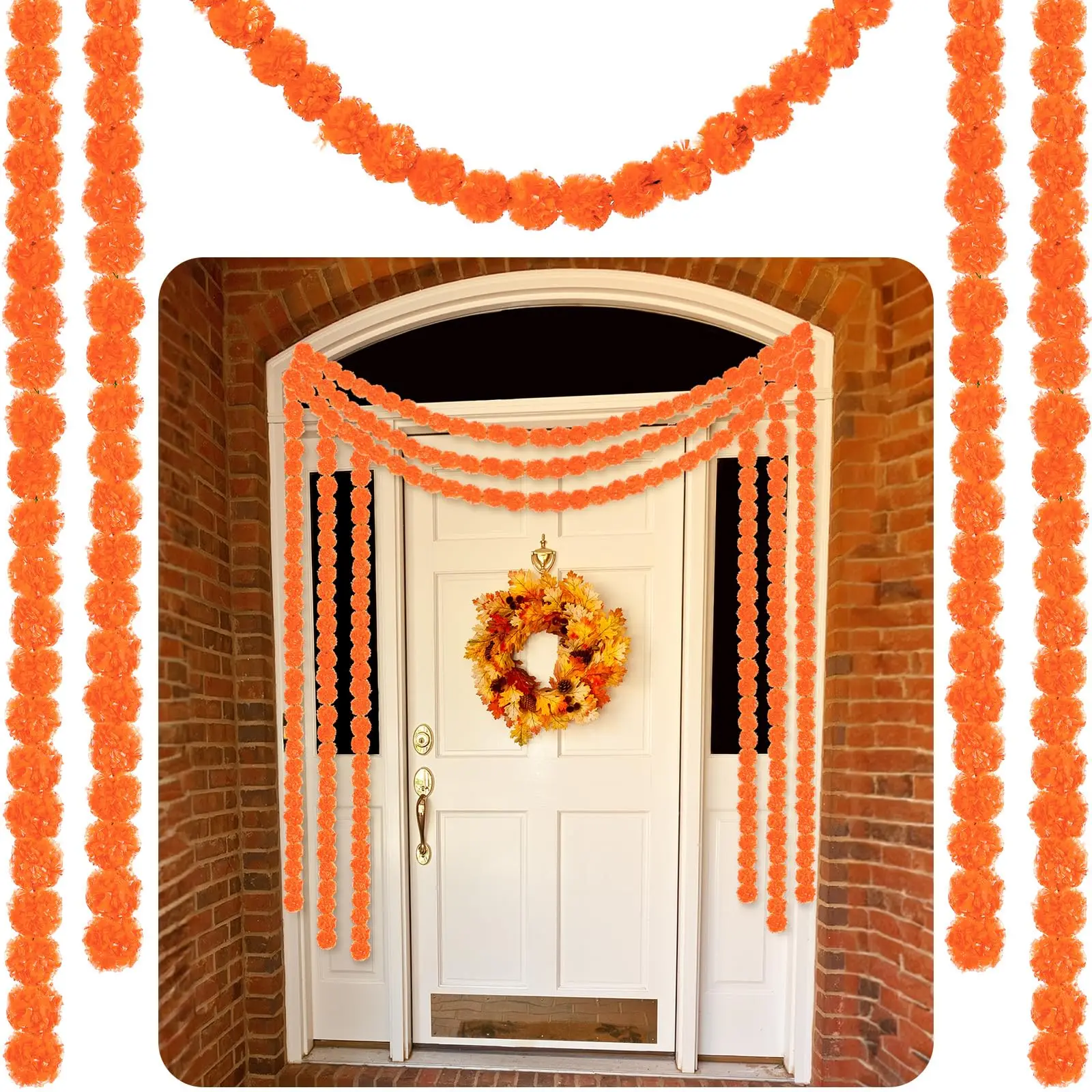 

10-100 шт., гирлянда из цветов календулы, украшение, искусственные цветы, индийский декор, Дивали Поуха, День мертвых, свадьба, мексиканская вечеринка