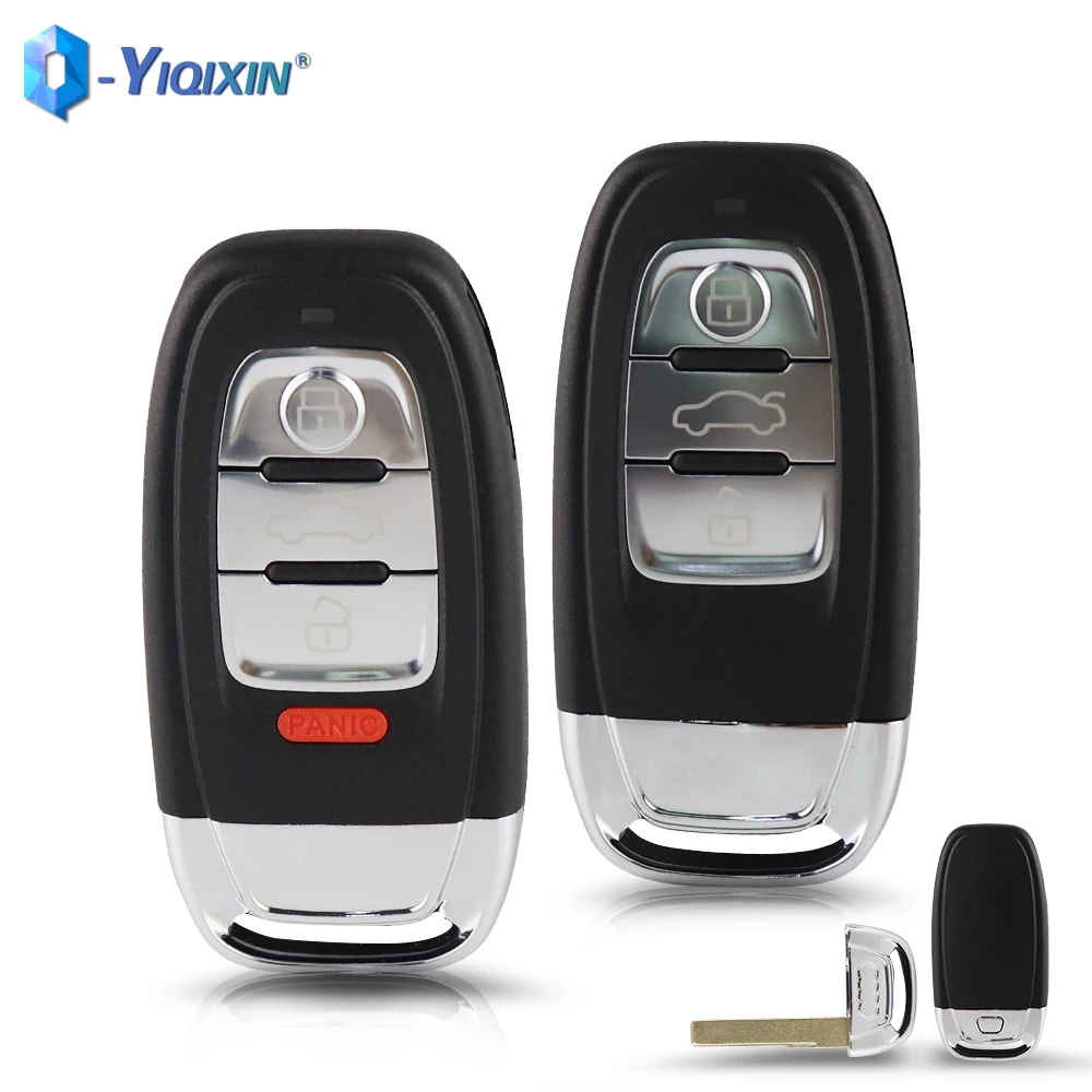 

YIQIXIN Remote Car Key Shell Fob For Audi A4L A3 A4 A5 A6 A8 Quattro Q5 Q7 A6 A8 2/3 Buttons Case Replacement HU66 Uncut Blade