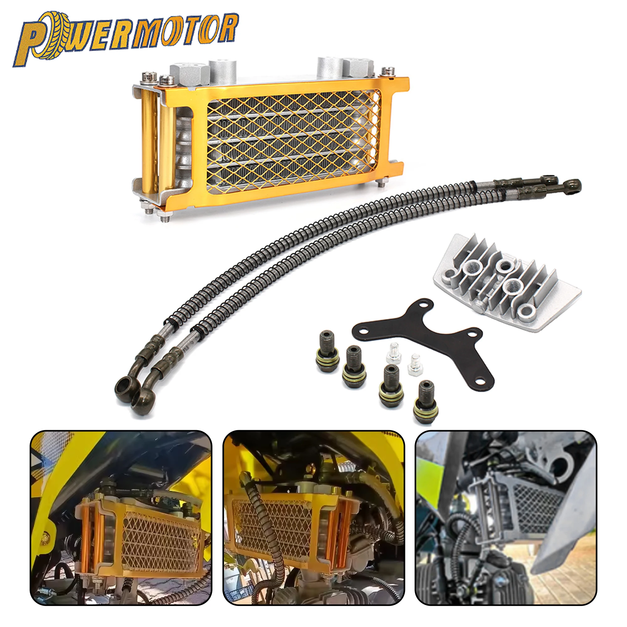 

Motorcycle Oil Cooler Radiator kit for Monkey KTM 50cc to 140cc DirtBike Motocross ATV Moped Supermoto Oil Cooling Modified Part