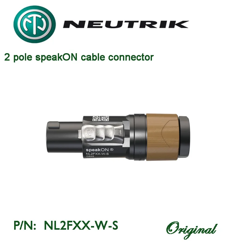 Swiss made Neutrik Original Speakcon NL2FXX-W-S 2 pole speakON cable connector screw terminal assembly cable diameters 6 to 12MM