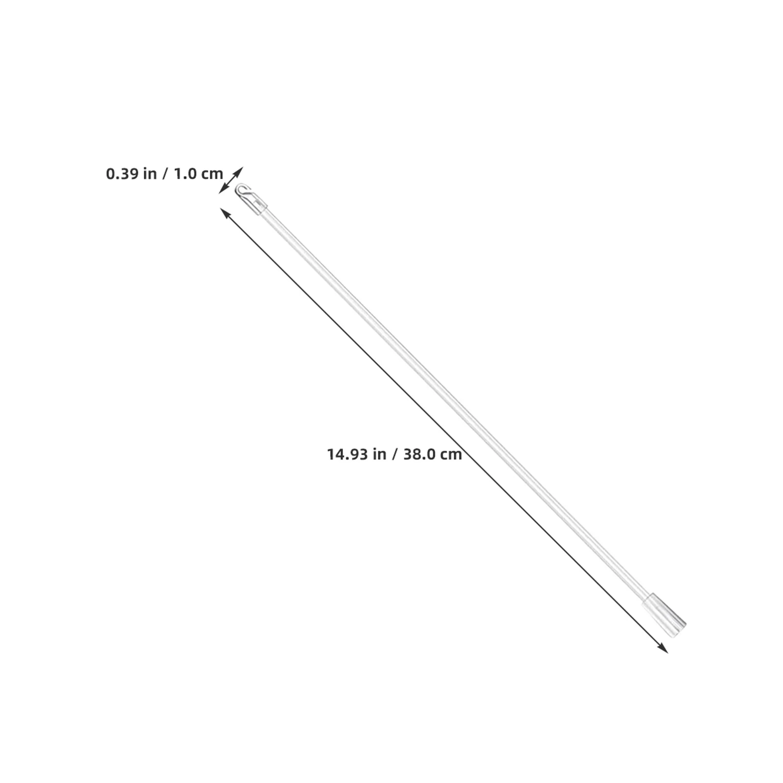 عصا سحب الستارة 15 بوصة عصا أعمى شفافة متينة مقاومة للاهتراء سهلة المطابقة ستائر عصا عمياء عصا سحب الستارة