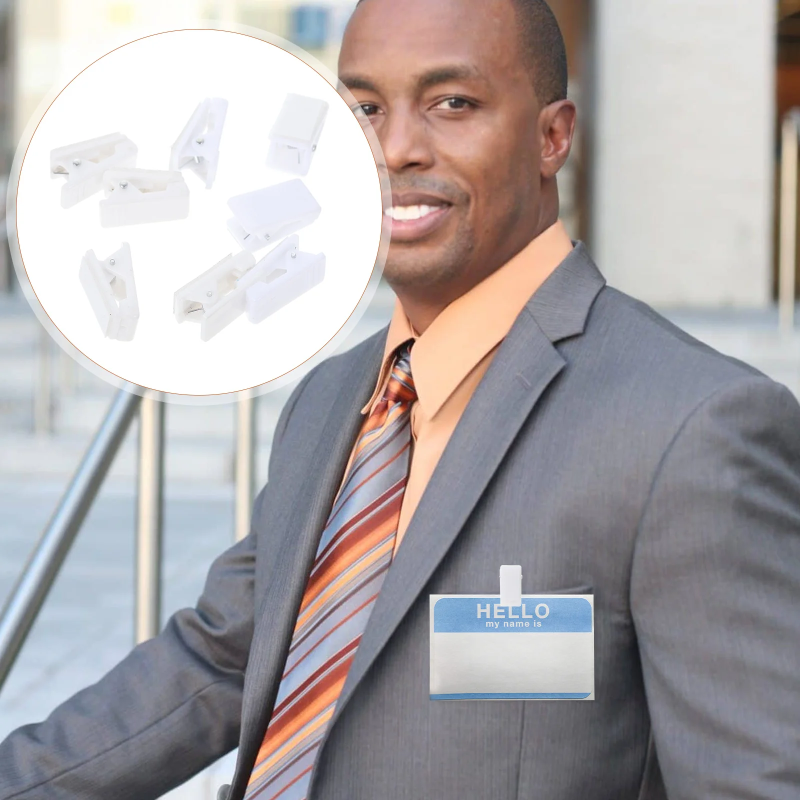 

25Pcs Mini Badge Clamps Reliable Plastic Card Fixing Tool for Id Badges Work Cards Certificate Display Secure Fastening Device