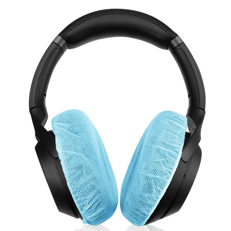 Penutup telinga Headphone sanitasi, 300 buah tidak ditenun, penutup Headset sekali pakai untuk Headphone ukuran 8.5-10 cm