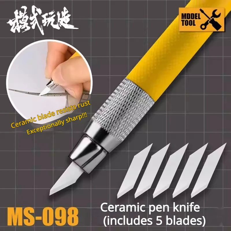 MSWZ MS-098 Seramik Kalem Bıçak Hassas Paslanmaz Hobi Kesici Gundam Askeri Model DIY Craft için
