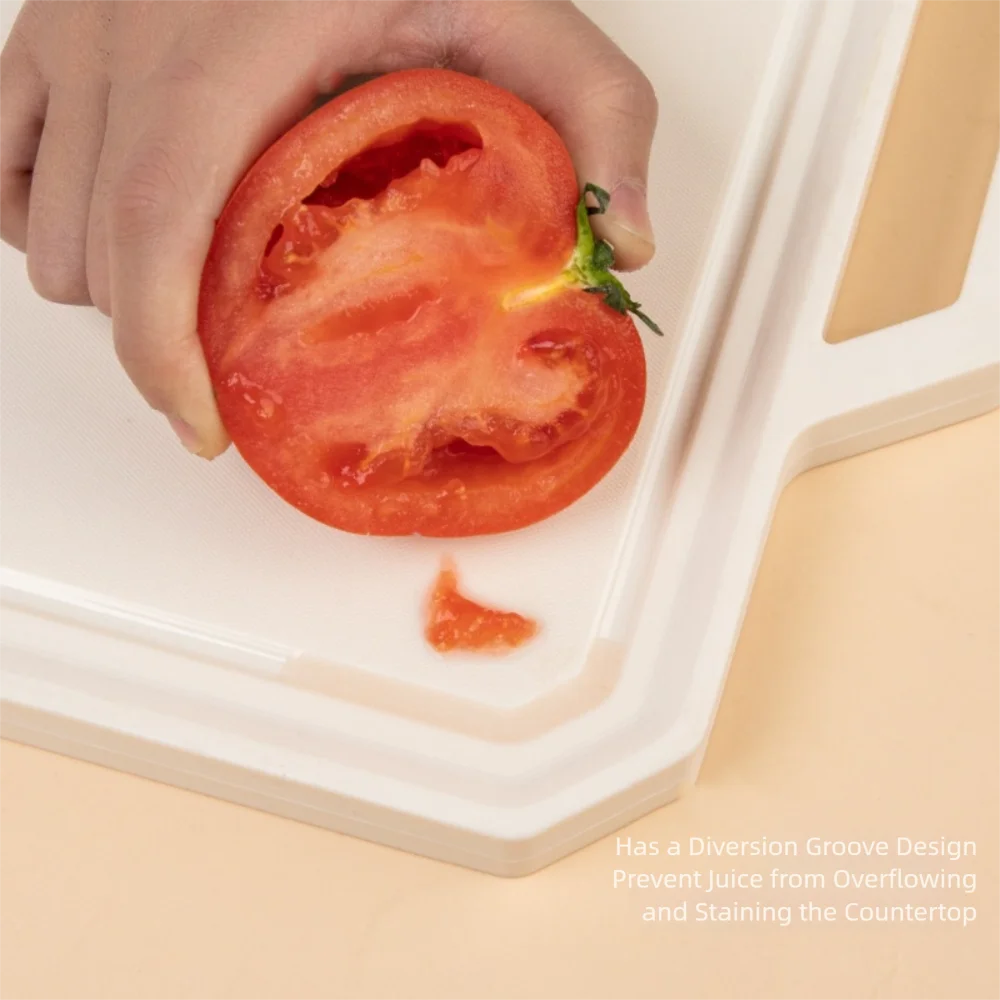 Double Sided Chopping Board Stainless Steel Anti-Slip Cutting Board with Sharpener Multifunctional Chopping Block
