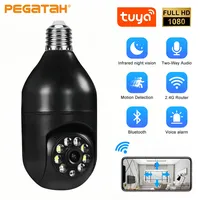 Tuya IP Camera E27 Bulb 1080P Wireleess Full Color Night Vision Auto Human Tracking Video Security Surveillance PTZ Cameras