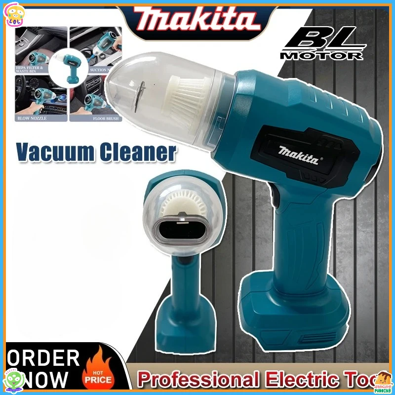 

Мини-пылесос Makita для автомобиля, многофункциональный, ручной, для аккумуляторов 18В, перезаряжаемый, инструмент для сбора пыли.