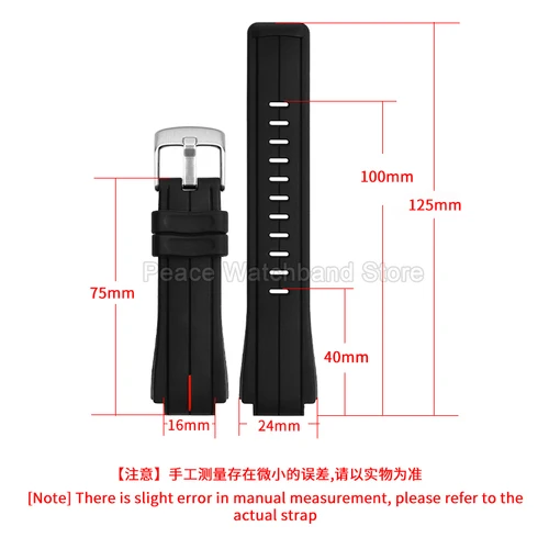 Imagen 2 del producto Correa de reloj de silicona con textura suave Colorfast para Timex Expedition Tide-Temp-Compass T2N720 T2N739 TW2V22200 interfaz convexa