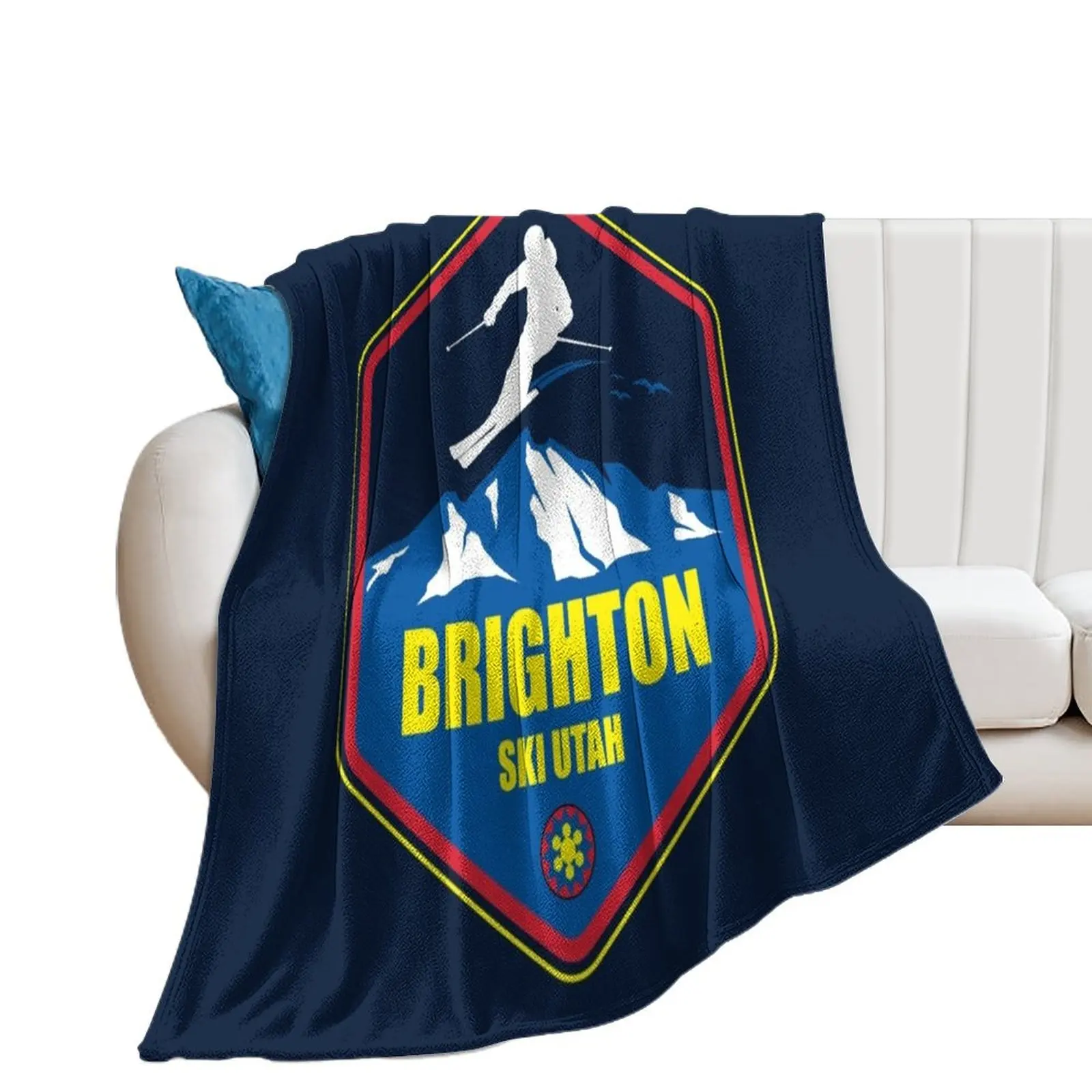 

Brighton Utah Ski Resort Skiing Throw Blanket Comforter Large Blankets