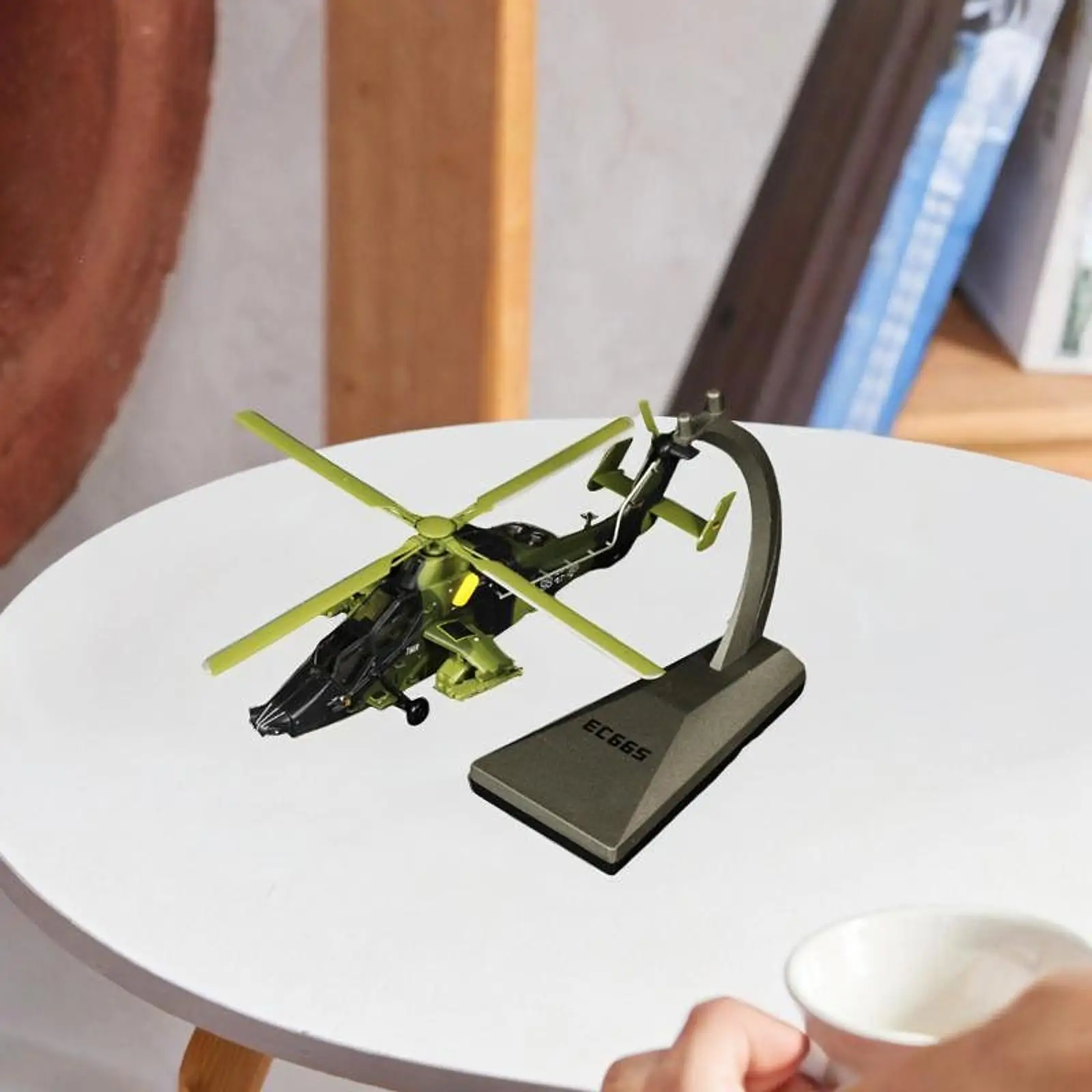 1:72 EC665 Helicopter Model Aircraft Model for TV Cabinet Bar Bookshelf