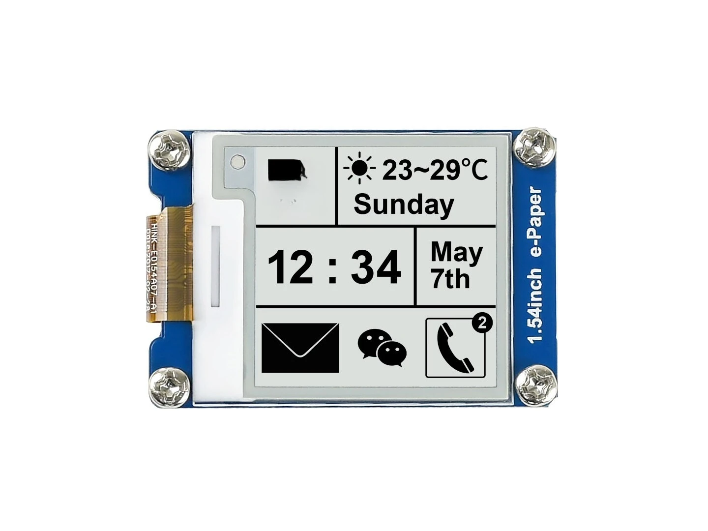For 1.54inch E-Ink display module 200x200 SPI e-paper for Raspberry Pi