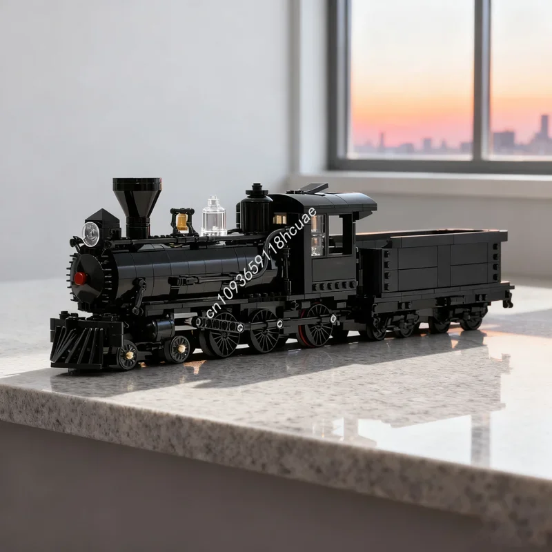 

Набор строительных блоков MOC Sierra Railway No 3: модель локомотива, 948 деталей, конструктор для самостоятельной сборки, креативный подарок на Рождество, игрушка для детей