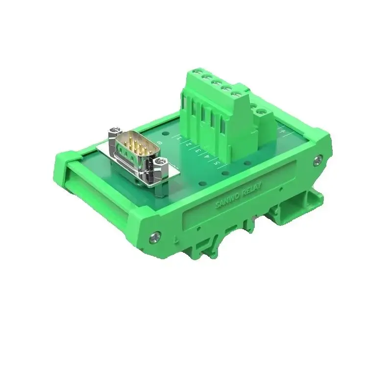 1Pcs Relay Terminal Block Adapter Board Serial Port 9-Pin DB9 DB15 DB25 DB37 Pin Automated Guide Rail Type for Electronics