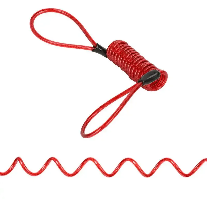 1 조각 도난 방지 로프 알람 디스크 잠금 장치 120/150cm 모토 스프링 케이블 잠금 장치 자전거 스쿠터 보안 알림 보호 액세서리