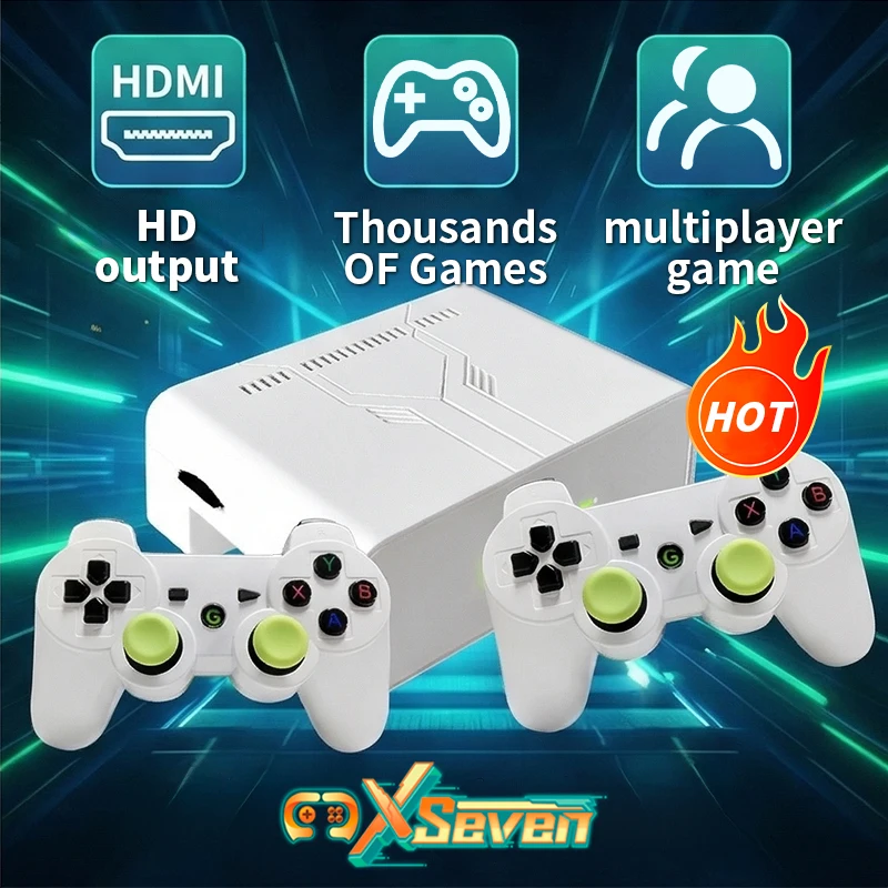 2026 New Coopreme Y7 X7 128G  Linux System 4K Video Game Console TV Box Wireless Controller Retro Game 10000+ Support PSP view 2
