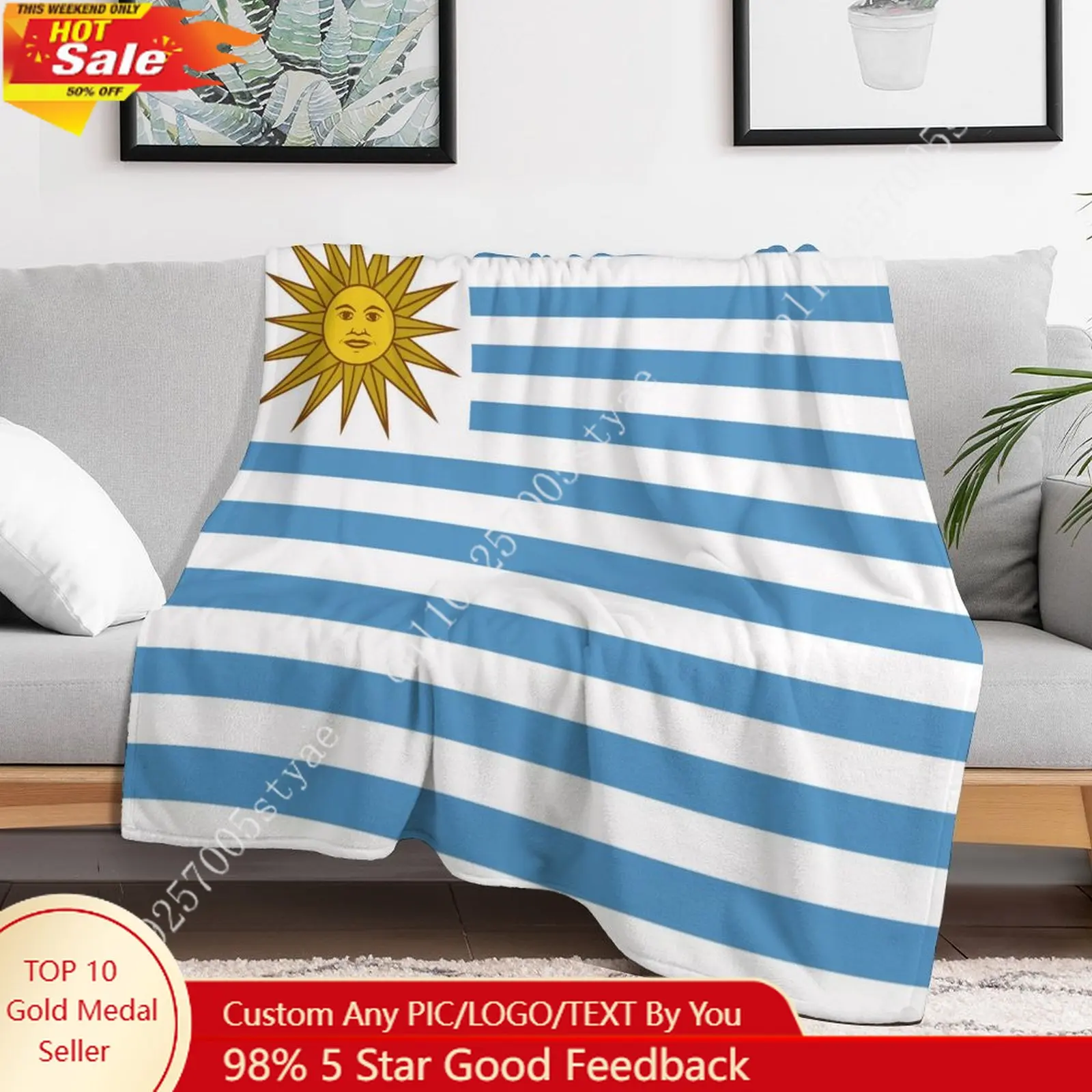 

Uruguay Flag Flannel Blankets Are Soft Comfortable and Warm Perfect for Winter Naps Homes Offices Travel Camping and More