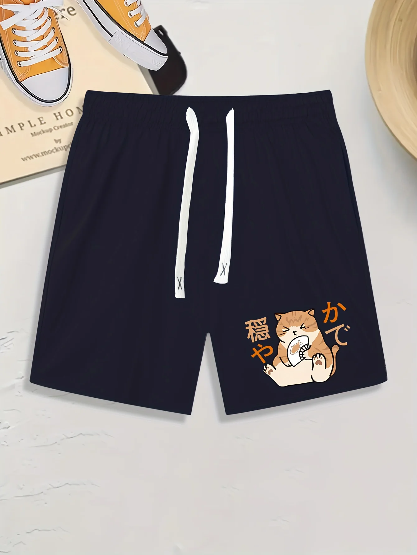 

Летние легкие пляжные шорты из чистого хлопка. Мужские свободные брюки большого размера с штанинами 5 дюймов. Стильные спортивные брюки для молодых мужчин.