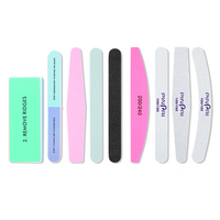 9pcs Nail Files 100\\180 Nail Sanding Buffer Professional Nail Files Manicure Pedicure Set UV Gel Polisher File Nail Art Tool