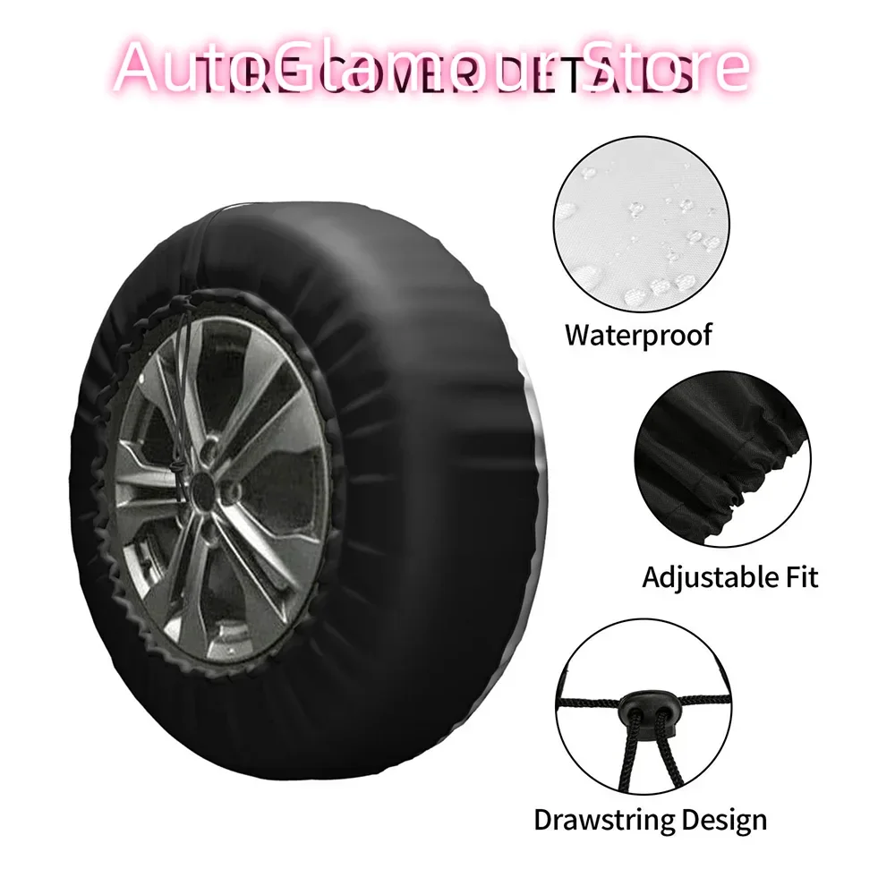 الجمجمة زهرة غطاء الإطار الاحتياطي مقاوم للماء الغبار واقية العالمي عجلة الإطارات يغطي صالح للمقطورة Rv SUV شاحنة تخييم الملحقات