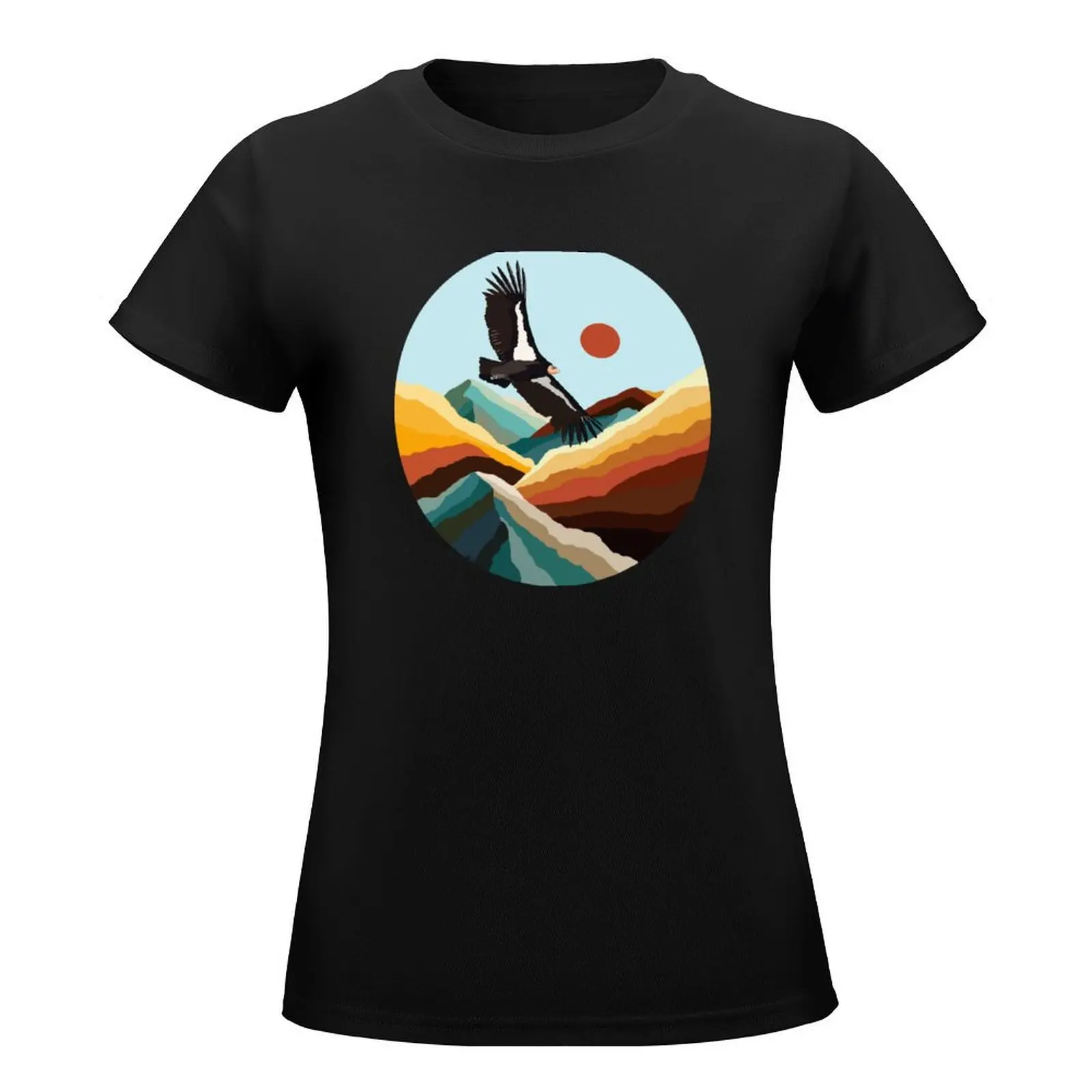 Condor in Flight T-Shirt tops summer top Women's clothing