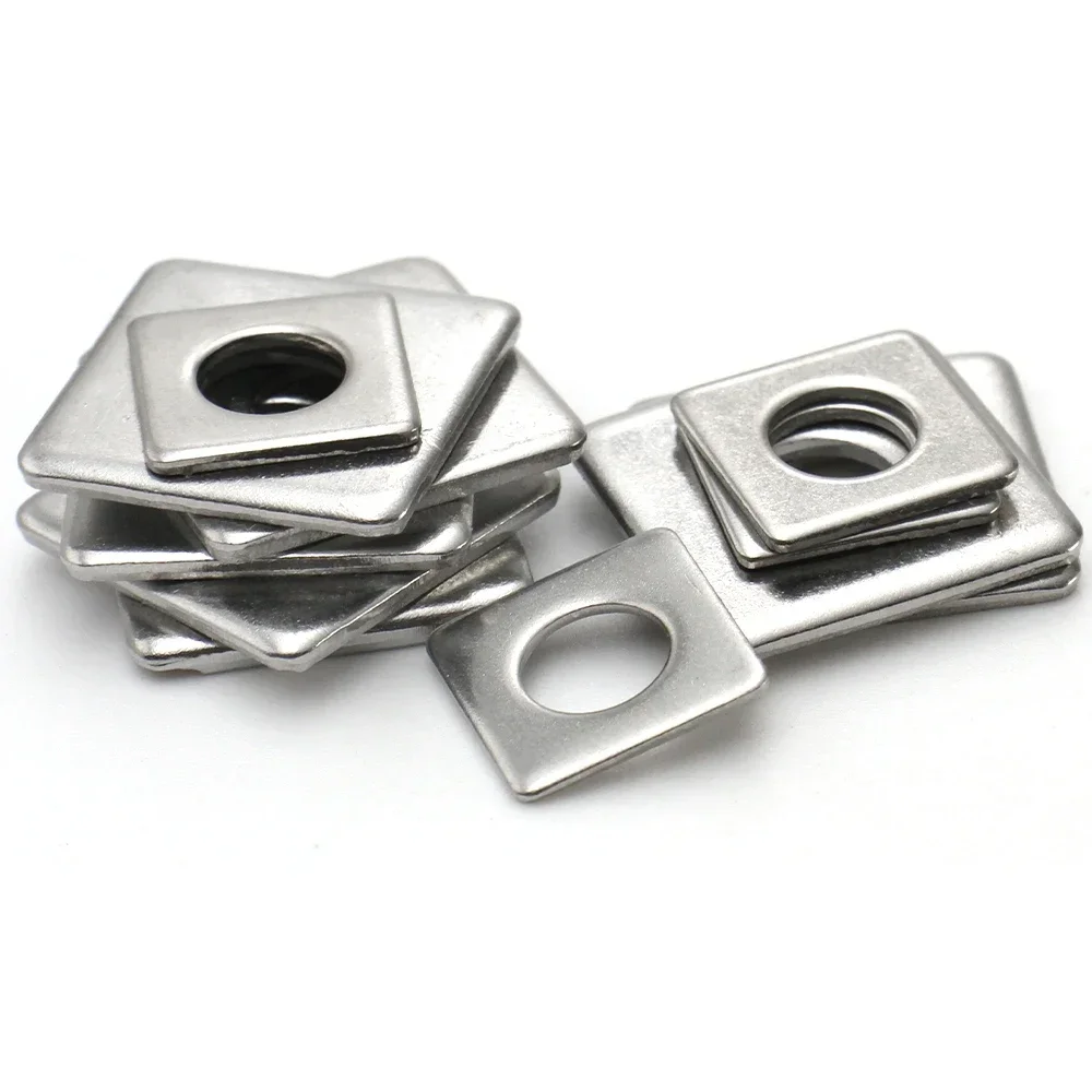 Stainless Steel Washers 1-50pcs Square Plate  M3 M4 M5 M6 M8 M10 M12 M14 M16 M20 Flat Pad Spacer Gasket Square Washers