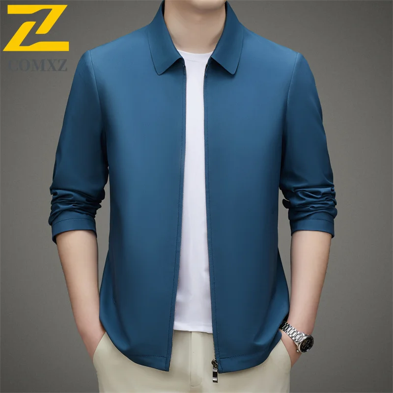 

Mens Jacket 2025 Autumn Fashion Business Casual Turndown Collar Outerwear Trendy Wear Premium Comfort Lightweight Jackets