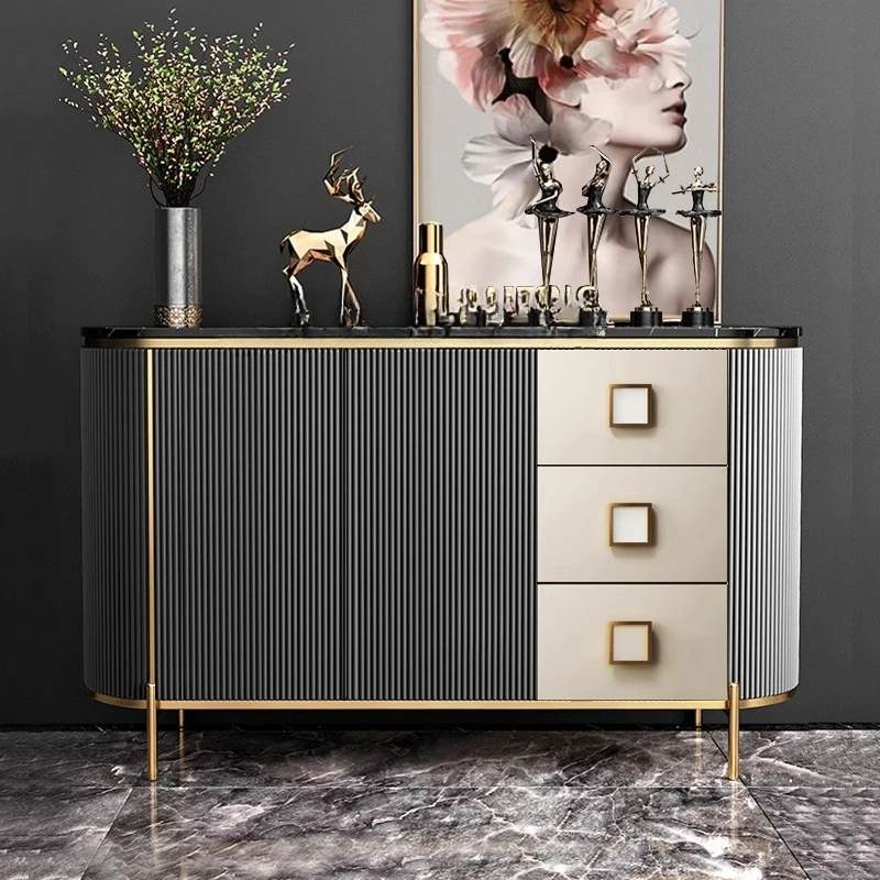 

American side c, shoe cabinet, entrance , solid wood light luxury living room decorative cabinet, wall side