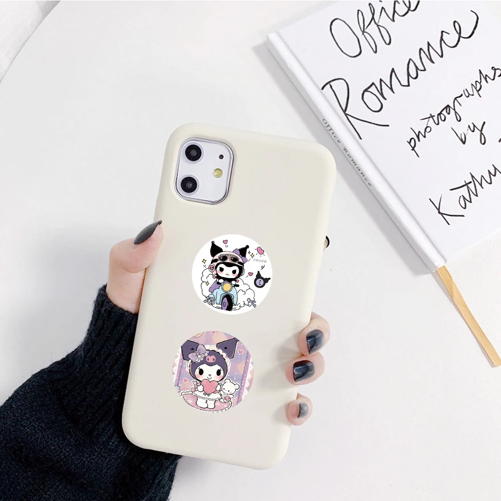 สติกเกอร์ลายการ์ตูนซานริโอ้ คุโรมิ 500 ชิ้น/ม้วน สติกเกอร์รางวัลน่ารัก สติกเกอร์อนิเมะ สำหรับติดขวดน้ำ แล็ปท็อป โทรศัพท์มือถือ ของเล่นสติกเกอร์ลายกราฟฟิตี้น่ารัก