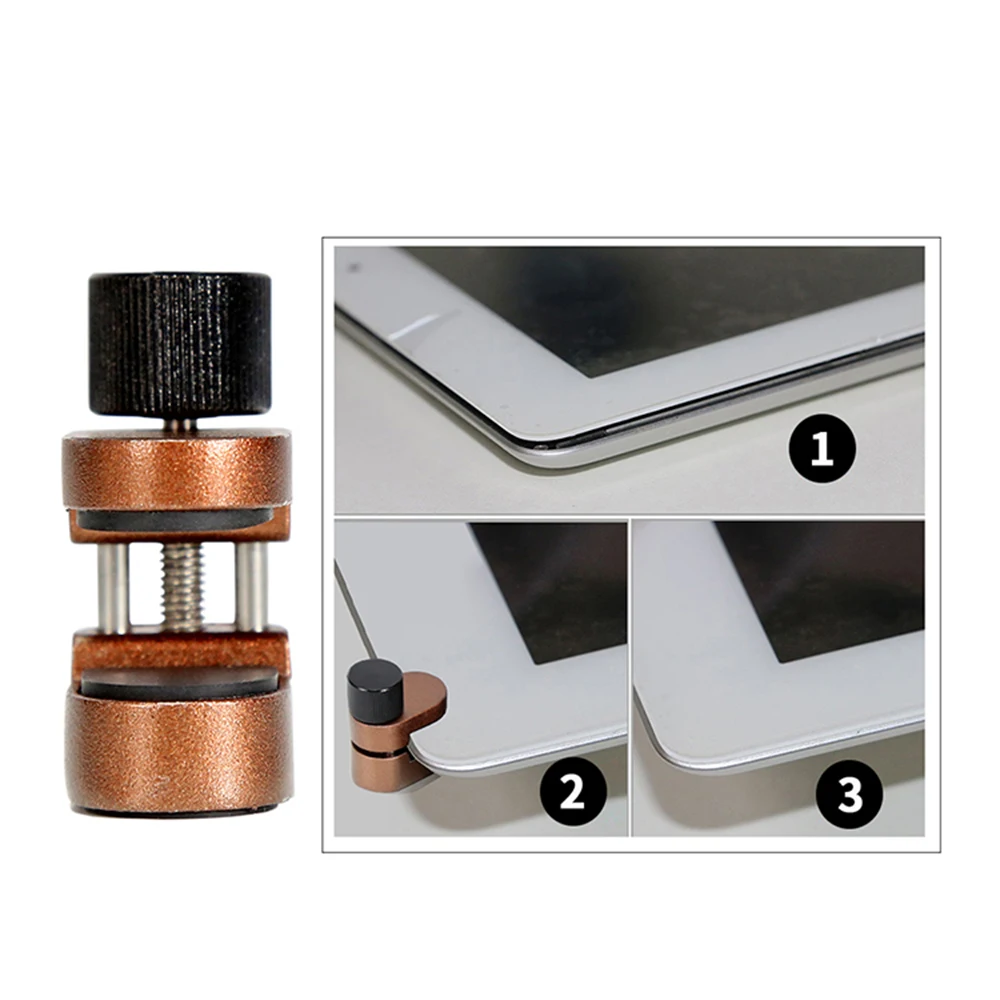 4Pcs ปรับหน้าจอ LCD คลิปอลูมิเนียมติดตั้งยึด Clamps สำหรับแท็บเล็ตโทรศัพท์ด้านหลังกระจกหน้าจอโค้ง