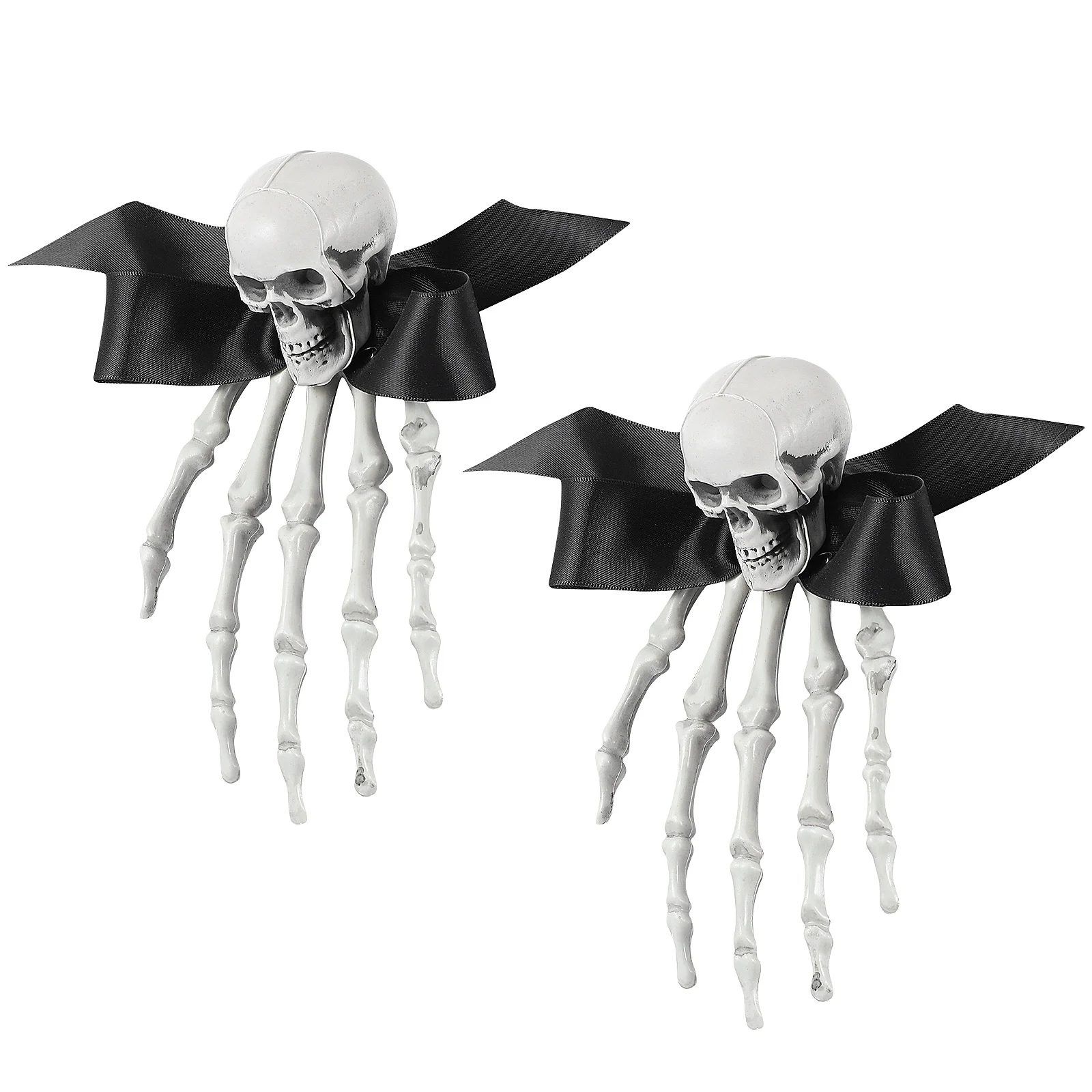 2Pcs Halloween Hairpins Skull Claw Design Barrettes for Cosplay Events Hand Headdress Strong Grip Hair Clips Party