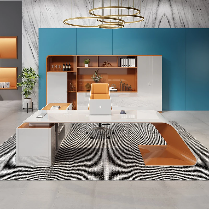 CEO desk,boss table,office Furniture,Painted Executive , Stylish And Unique Office , Simple Modern Manager , Supervisor Desk Set