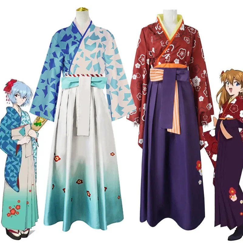 2025 Asuka Kimono Lingbo Li Cosplay Costume Century Evangelion Cosplay Costume EVA Movie Theater Version  Cosplay Cdfds2