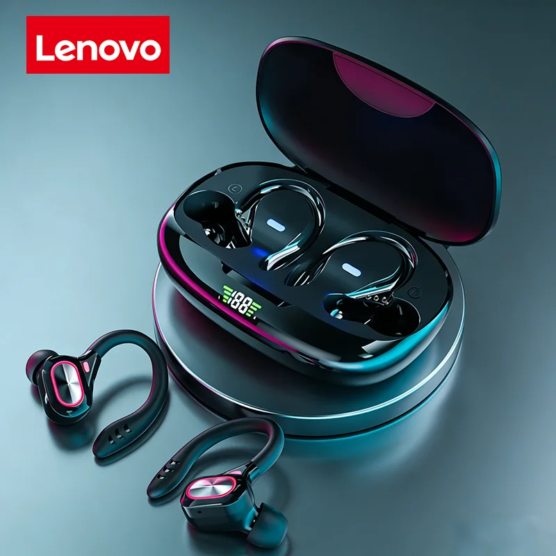 Lenovo Open-back Wireless Bluetooth Headphones, Noise-canceling and Waterproof Sports Headphones, Compatible with Xiaomi iPhone