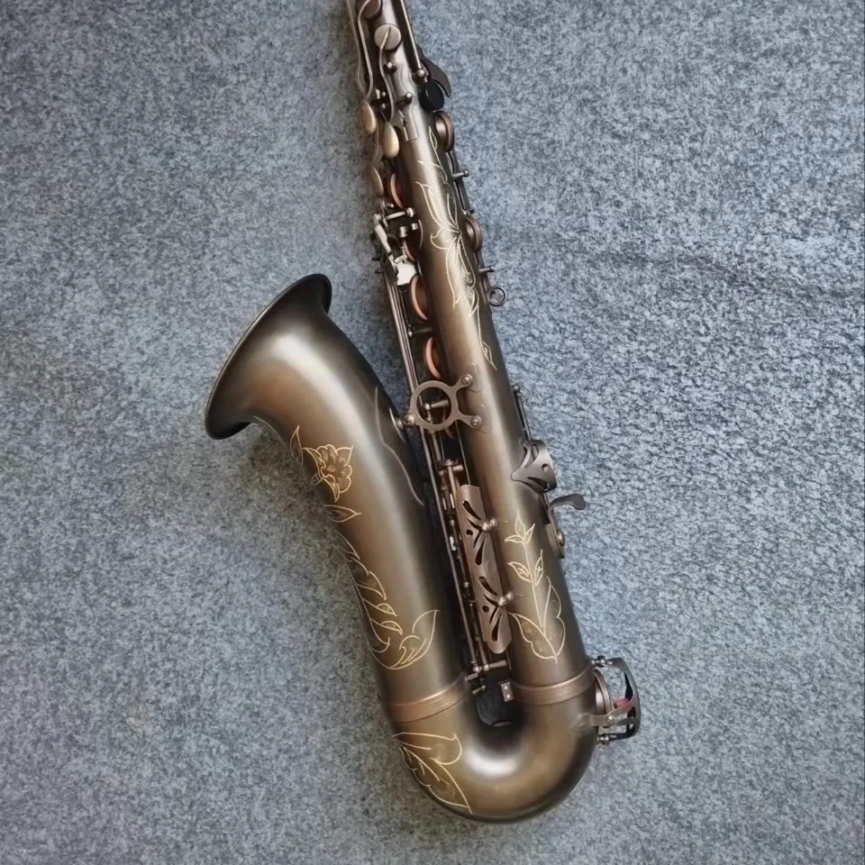 Vintage Alto Saxophone, Matte Finish Solo Instrument, Medium Tone Sax Wind Musical Instrument