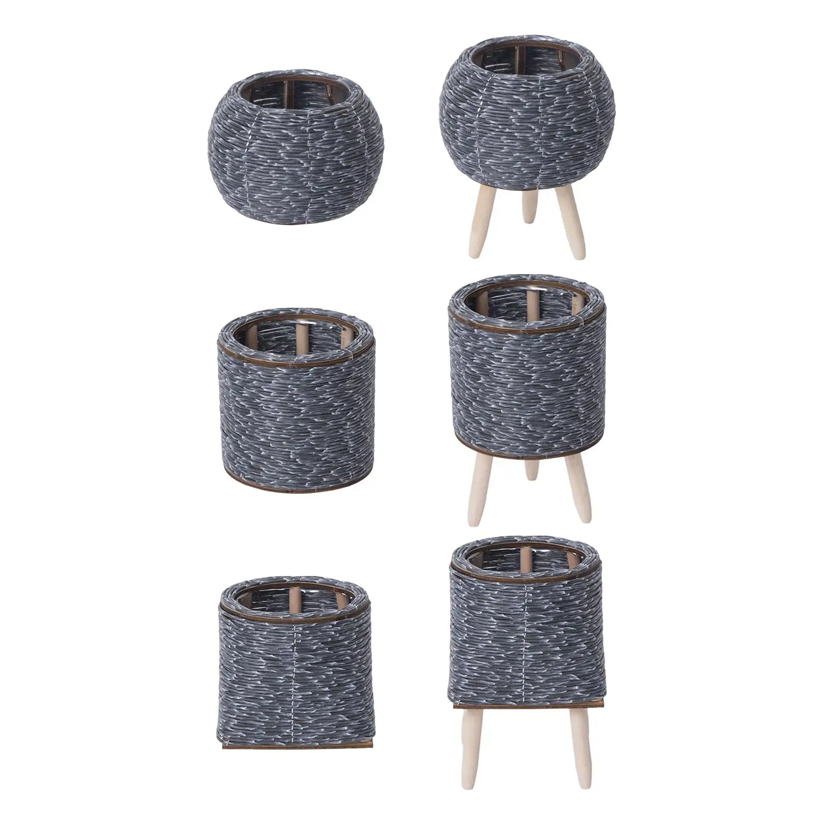 

Plant Pot Stand Holder Sturdy Plant Decoration Versatile Flower Stand Woven Planter Basket for Hotel Home Courtyard Yard Office