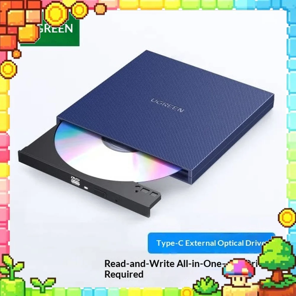 UGREEN CM138-60811 External DVD CD ROM Burner USB Type C Portable Optical Drive for Laptop PC