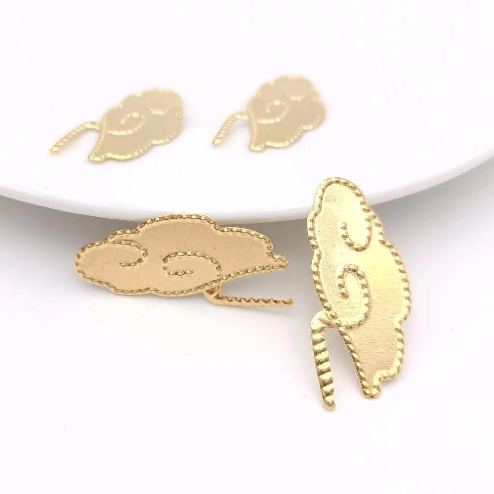 50 PCS/Lot Gold Color Lightning Filigree Wraps Connectors Metal Crafts Gift Hair Jewelry Accessories Ancient Fashion Dec